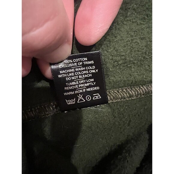 American Giant Jacket Womens L Green Fleece Trucker Full Zip Made In USA Cotton - Picture 10 of 11